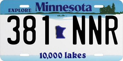 MN license plate 381NNR