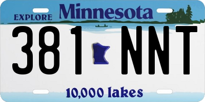 MN license plate 381NNT