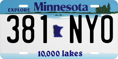 MN license plate 381NYO