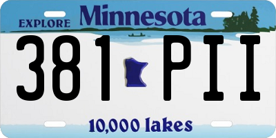 MN license plate 381PII
