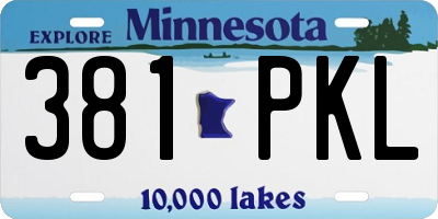 MN license plate 381PKL