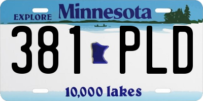 MN license plate 381PLD