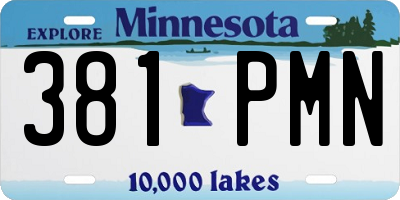 MN license plate 381PMN