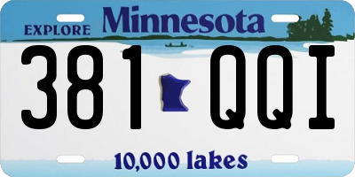 MN license plate 381QQI