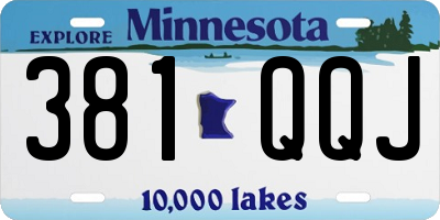 MN license plate 381QQJ