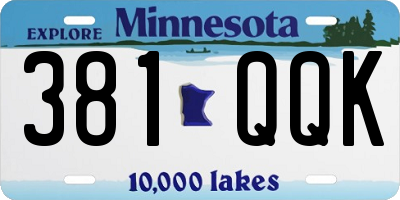 MN license plate 381QQK