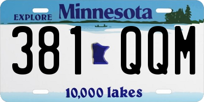 MN license plate 381QQM