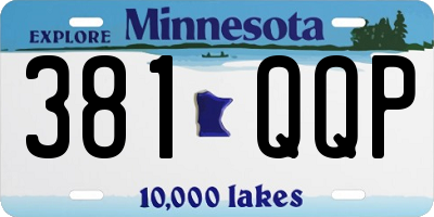 MN license plate 381QQP