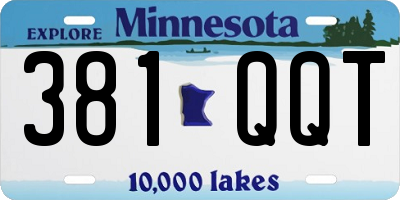 MN license plate 381QQT