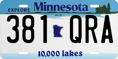 MN license plate 381QRA