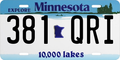 MN license plate 381QRI
