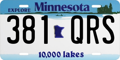 MN license plate 381QRS
