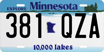 MN license plate 381QZA