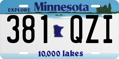 MN license plate 381QZI