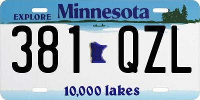 MN license plate 381QZL