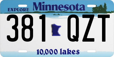 MN license plate 381QZT