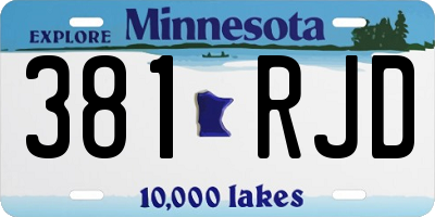 MN license plate 381RJD