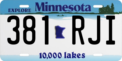 MN license plate 381RJI