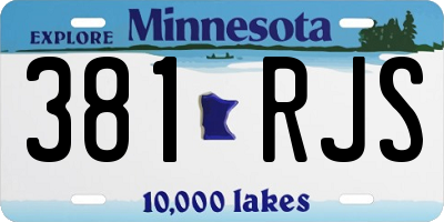 MN license plate 381RJS