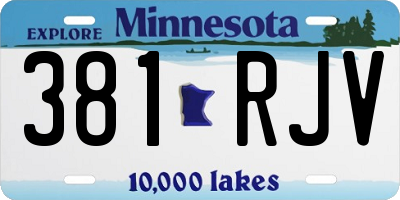 MN license plate 381RJV