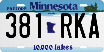 MN license plate 381RKA