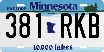 MN license plate 381RKB