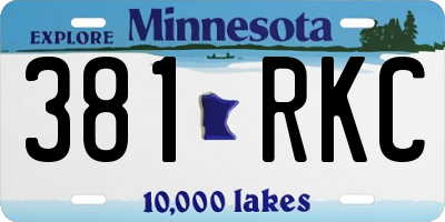 MN license plate 381RKC