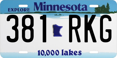 MN license plate 381RKG