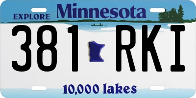MN license plate 381RKI