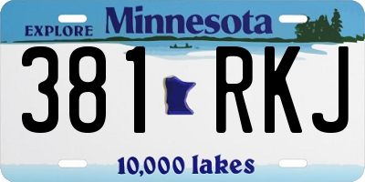 MN license plate 381RKJ