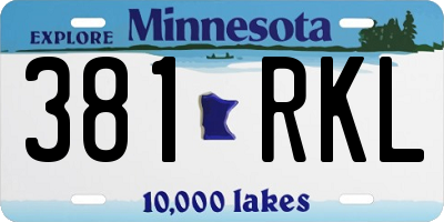 MN license plate 381RKL