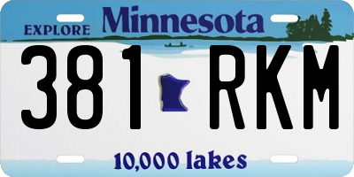 MN license plate 381RKM