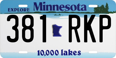MN license plate 381RKP