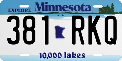 MN license plate 381RKQ