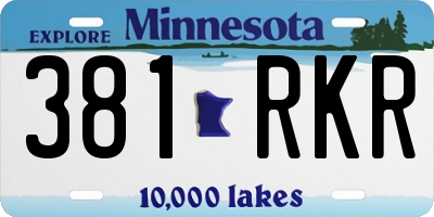 MN license plate 381RKR