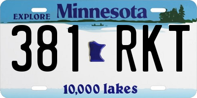 MN license plate 381RKT