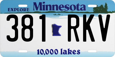 MN license plate 381RKV