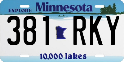 MN license plate 381RKY