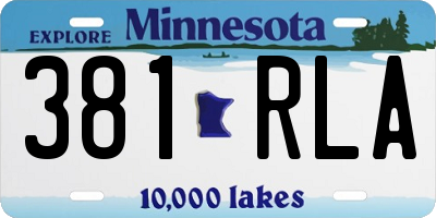 MN license plate 381RLA