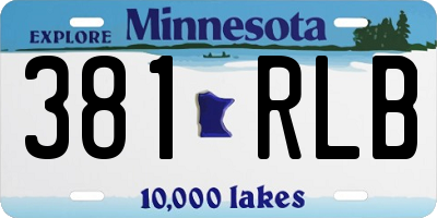 MN license plate 381RLB
