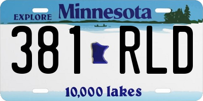 MN license plate 381RLD