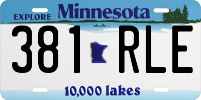 MN license plate 381RLE