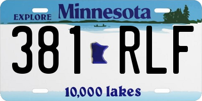 MN license plate 381RLF
