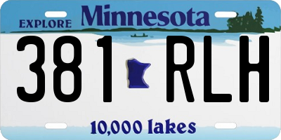 MN license plate 381RLH