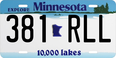 MN license plate 381RLL