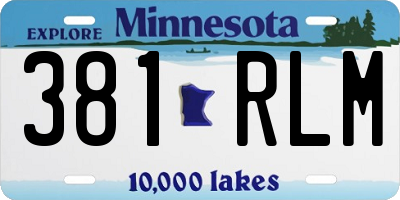 MN license plate 381RLM