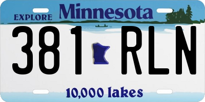 MN license plate 381RLN