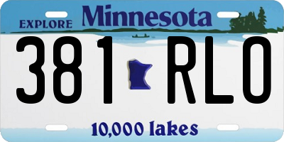MN license plate 381RLO