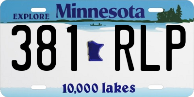MN license plate 381RLP