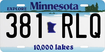 MN license plate 381RLQ
